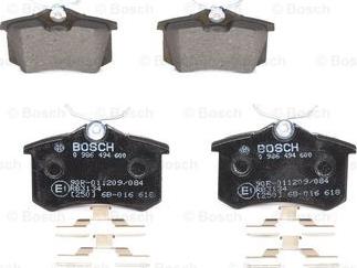 BOSCH 0 986 494 600 - Komplet kočnih obloga, disk kočnica parts5.com