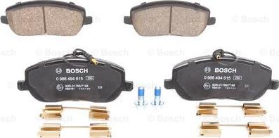 BOSCH 0 986 494 615 - Sada brzdových platničiek kotúčovej brzdy parts5.com