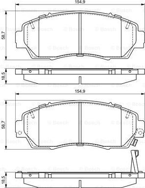 BOSCH 0 986 494 685 - Тормозные колодки, дисковые, комплект parts5.com