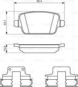 BOSCH 0 986 494 639 - Σετ τακάκια, δισκόφρενα parts5.com