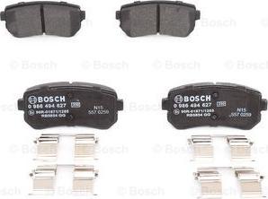 BOSCH 0 986 494 627 - Juego de pastillas de freno parts5.com