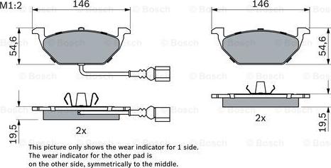 BOSCH 0 986 494 019 - Тормозные колодки, дисковые, комплект parts5.com