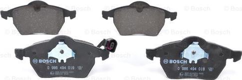 BOSCH 0 986 494 018 - Komplet pločica, disk-kočnica parts5.com