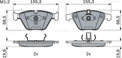 BOSCH 0 986 494 036 - Set placute frana,frana disc parts5.com