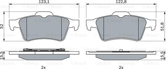 BOSCH 0 986 494 032 - Fren balata seti, diskli fren parts5.com