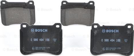 BOSCH 0 986 494 166 - Juego de pastillas de freno parts5.com