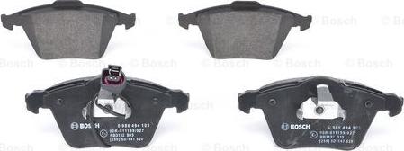 BOSCH 0 986 494 103 - Set placute frana,frana disc parts5.com