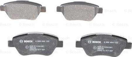 BOSCH 0 986 494 132 - Komplet kočnih obloga, disk kočnica parts5.com