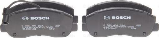 BOSCH 0 986 494 894 - Brake Pad Set, disc brake parts5.com