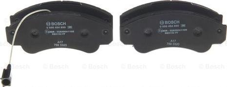 BOSCH 0 986 494 850 - Zestaw klocków hamulcowych, hamulce tarczowe parts5.com