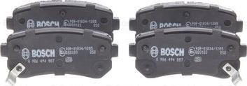 BOSCH 0 986 494 887 - Brake Pad Set, disc brake parts5.com