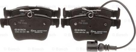 BOSCH 0 986 494 835 - Set placute frana,frana disc parts5.com