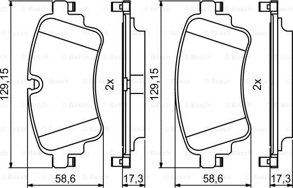 BOSCH 0 986 494 833 - Set placute frana,frana disc parts5.com