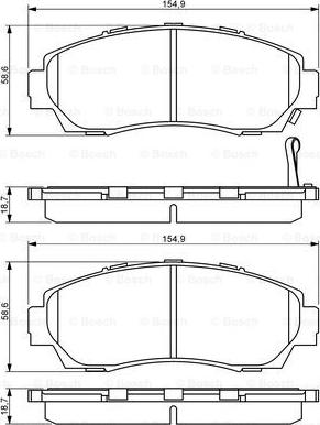 BOSCH 0 986 494 308 - Brake Pad Set, disc brake parts5.com