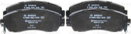 BOSCH 0 986 494 308 - Brake Pad Set, disc brake parts5.com