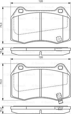 BOSCH 0 986 494 310 - Zestaw klocków hamulcowych, hamulce tarczowe parts5.com