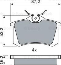 BOSCH 0 986 494 387 - Sada brzdových destiček, kotoučová brzda parts5.com