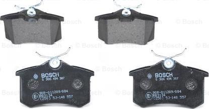 BOSCH 0 986 494 387 - Zestaw klocków hamulcowych, hamulce tarczowe parts5.com