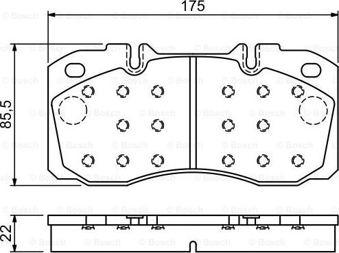 BOSCH 0 986 494 257 - Set placute frana,frana disc parts5.com