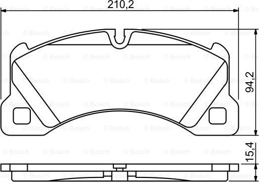 BOSCH 0 986 494 206 - Brake Pad Set, disc brake parts5.com