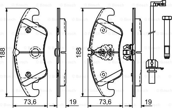 BOSCH 0 986 494 201 - Set placute frana,frana disc parts5.com