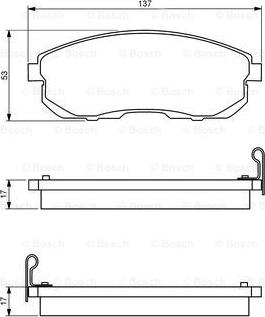 BOSCH 0 986 494 277 - Brake Pad Set, disc brake parts5.com