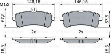 BOSCH 0 986 494 764 - Juego de pastillas de freno parts5.com