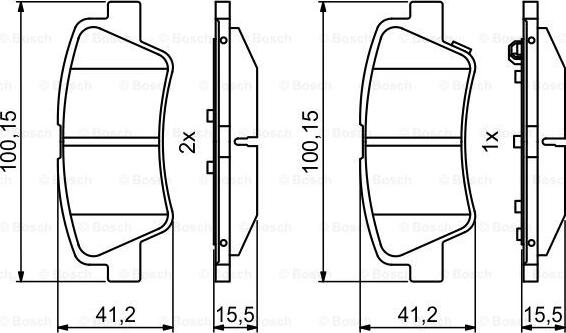 BOSCH 0 986 494 768 - Juego de pastillas de freno parts5.com