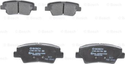 BOSCH 0 986 494 768 - Juego de pastillas de freno parts5.com