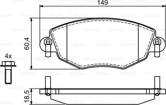 BOSCH 0 986 494 724 - Set placute frana,frana disc parts5.com