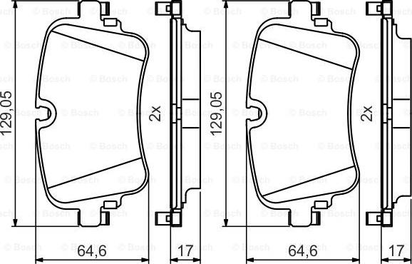 BOSCH 0 986 495 426 - Juego de pastillas de freno parts5.com