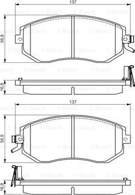 BOSCH 0 986 495 125 - Σετ τακάκια, δισκόφρενα parts5.com