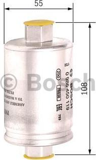 BOSCH 0 986 450 119 - Filtro combustible parts5.com