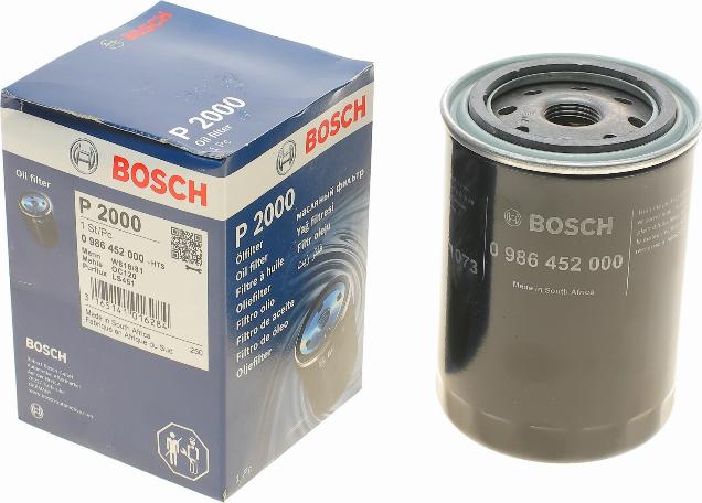 BOSCH 0 986 452 000 - Маслен филтър parts5.com