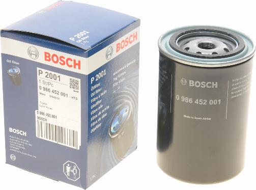 BOSCH 0 986 452 001 - Маслен филтър parts5.com