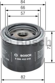 BOSCH 0 986 452 019 - Oil Filter parts5.com