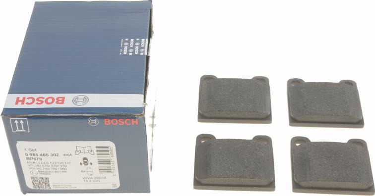 BOSCH 0 986 466 302 - Brake Pad Set, disc brake parts5.com