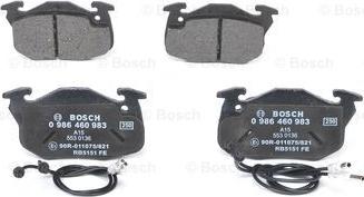 BOSCH 0 986 460 983 - Fékbetétkészlet, tárcsafék parts5.com