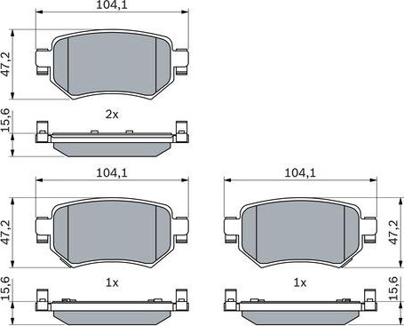 BOSCH 0 986 460 010 - Set placute frana,frana disc parts5.com