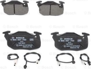 BOSCH 0 986 461 763 - Fékbetétkészlet, tárcsafék parts5.com