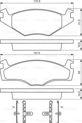 BOSCH 0 986 468 873 - Fékbetétkészlet, tárcsafék parts5.com