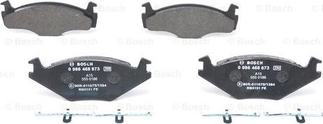 BOSCH 0 986 468 873 - Bremsbelagsatz, Scheibenbremse parts5.com