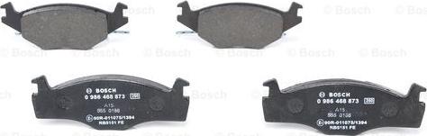 BOSCH 0 986 468 873 - Fékbetétkészlet, tárcsafék parts5.com