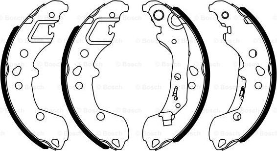 BOSCH 0 986 487 958 - Brake Shoe Set parts5.com