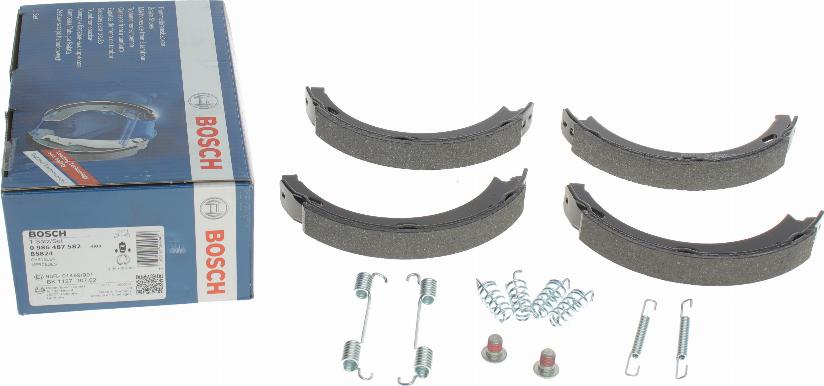 BOSCH 0 986 487 582 - Brake Shoe Set, parking brake parts5.com