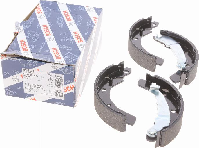 BOSCH 0 986 487 628 - Комплект спирачна челюст parts5.com