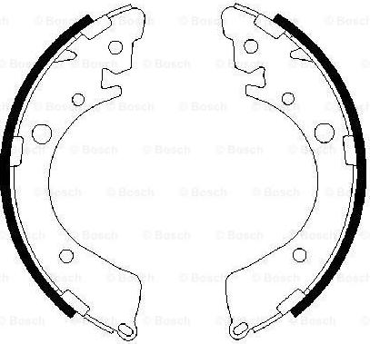 BOSCH 0 986 487 323 - Zestaw szczęk hamulcowych parts5.com