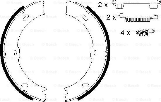 BOSCH 0 986 487 720 - Brake Shoe Set, parking brake parts5.com