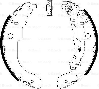 BOSCH 0 986 487 721 - Sada brzdových čeľustí parts5.com