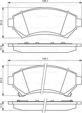 BOSCH 0 986 424 466 - Juego de pastillas de freno parts5.com